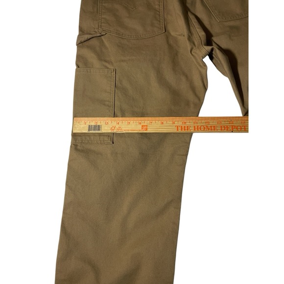 LEVI'S Strong Skateboarding Brown Carpenter Jeans 34/32 (29.5) Button Fly Big‎ E - Picture 8 of 10